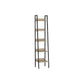 5-Tier Narrow Book Shelf Camel Brown and Black FredCo