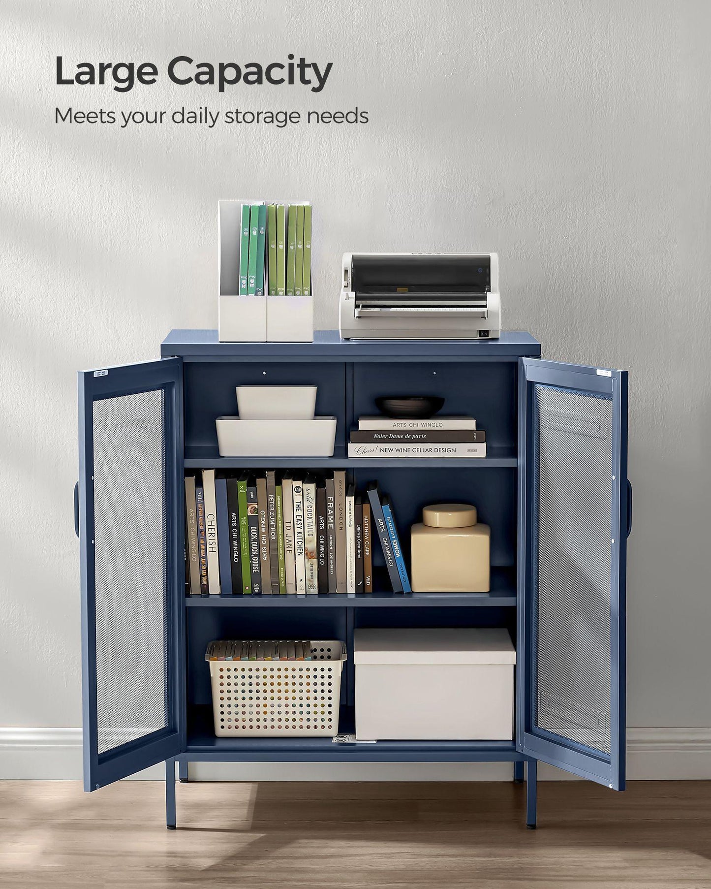 5-Tier Rolling Storage Cart Rustic FredCo