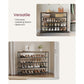 5-Tier Shoe Rack with 4 Fabric Shelves FredCo