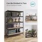 5-Tier Storage Shelves 23.6 x 47.2 x 70.9 Inches Black FredCo