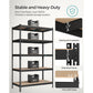 5-Tier Storage Shelves 23.6 x 47.2 x 70.9 Inches Black FredCo