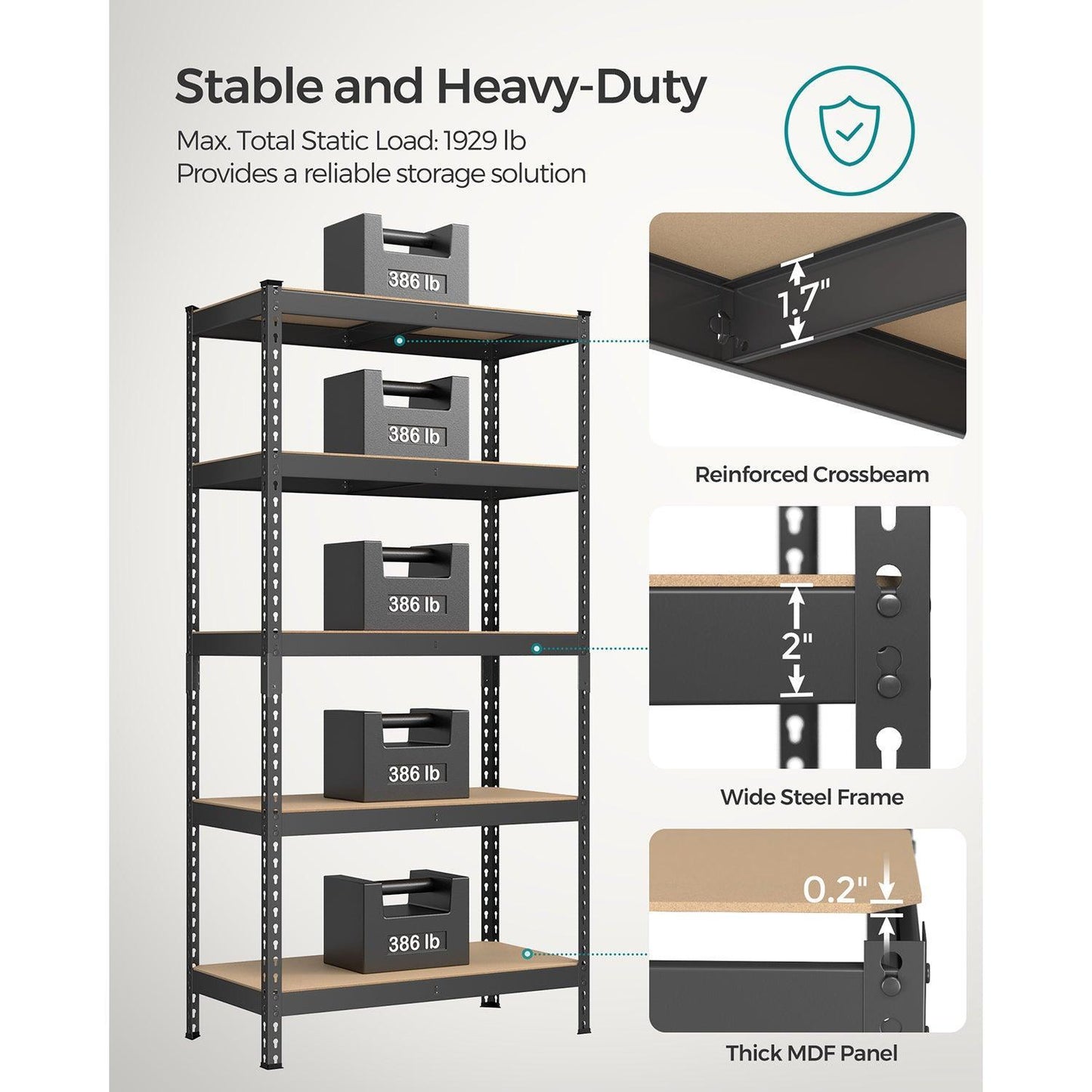 5-Tier Storage Shelves FredCo