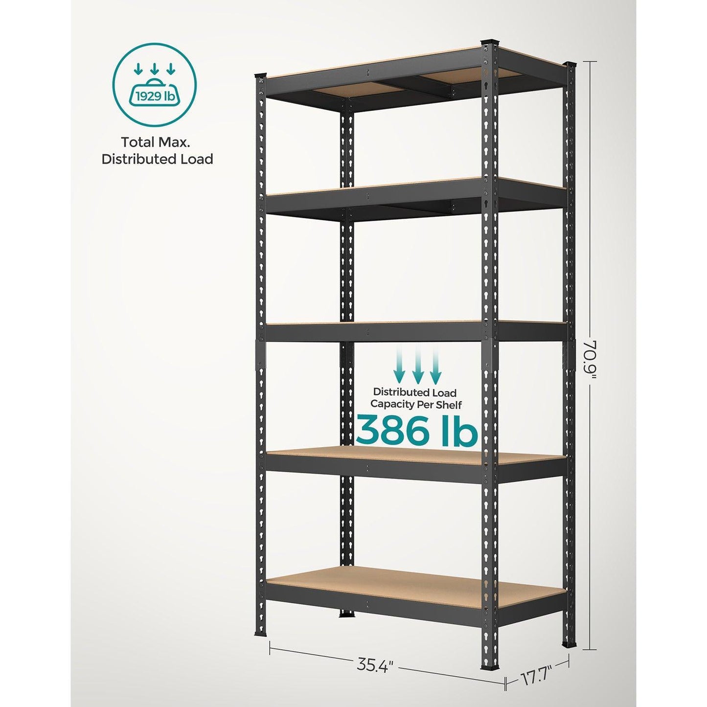 5-Tier Storage Shelves FredCo