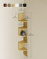 5-Tier Wall-Mounted Corner Shelf Natural Oak FredCo