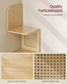 5-Tier Wall-Mounted Corner Shelf Oak Beige FredCo