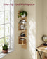5-Tier Wall-Mounted Corner Shelf Oak Beige FredCo