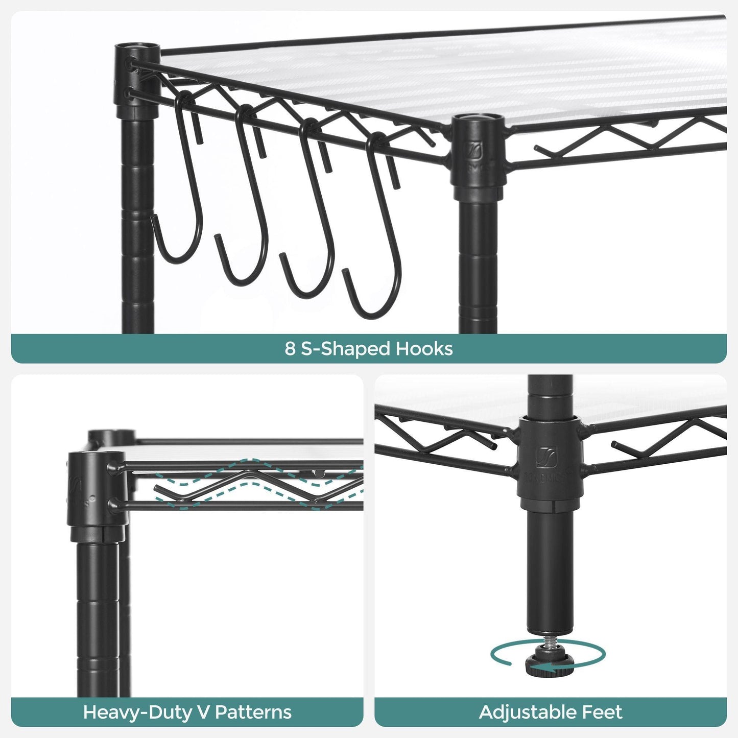5-Tier Wire Shelving Unit FredCo