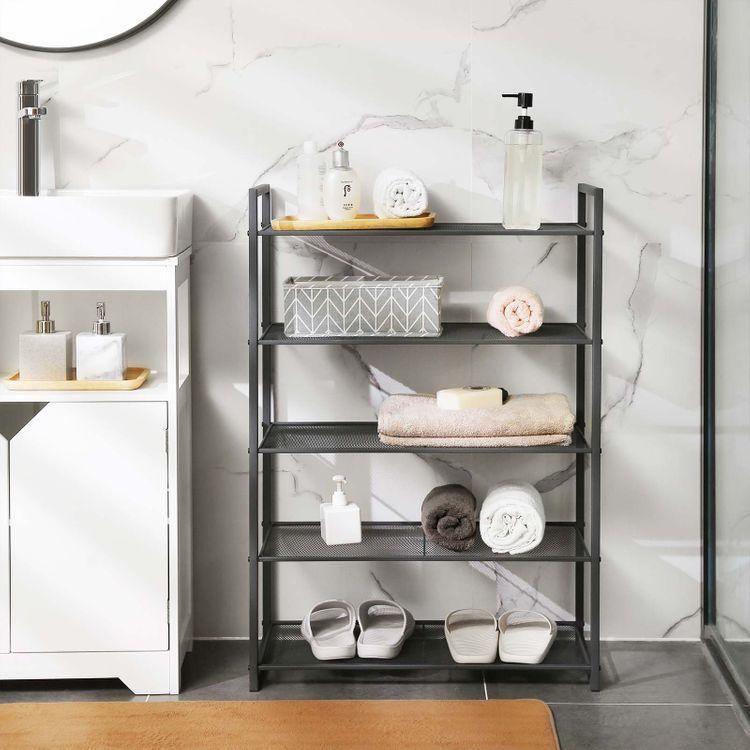 5 Tiers Shoe Rack Smoky Gray FredCo