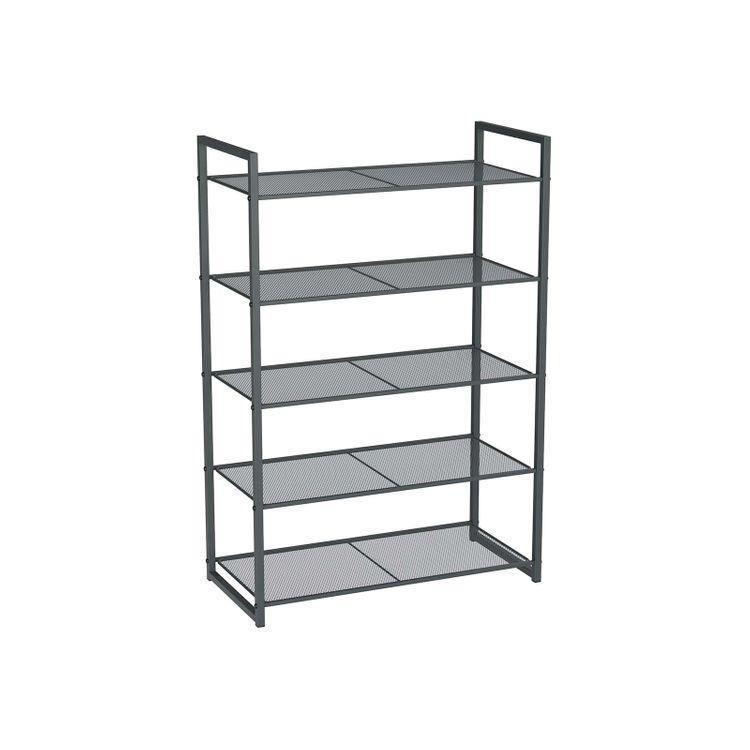 5 Tiers Shoe Rack Smoky Gray FredCo