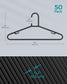 50-Pack Plastic Clothes Hangers Black FredCo