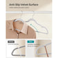 50-Pack Velvet Hangers White FredCo