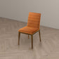 Ines Mid-Century Modern Burnt Orange Velvet Dining Chair Set with Walnut Solid Wood Base 35.8'H x 18.9'W x 24'D FredCo
