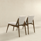Grivelle Contemporary Cream Fabric Dining Chair Set with Solid Wood Base Set Of 2 FredCo