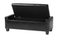 Baxton Studio Manchester Black Ottoman