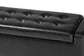 Baxton Studio Manchester Black Ottoman
