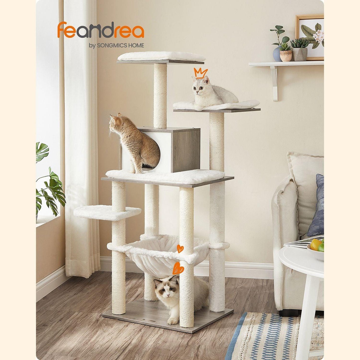 54.3-Inch Multi-Level Cat Tree FredCo
