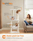 54.3" Tall Multi-Level Cat Tree with Scratching Posts FredCo
