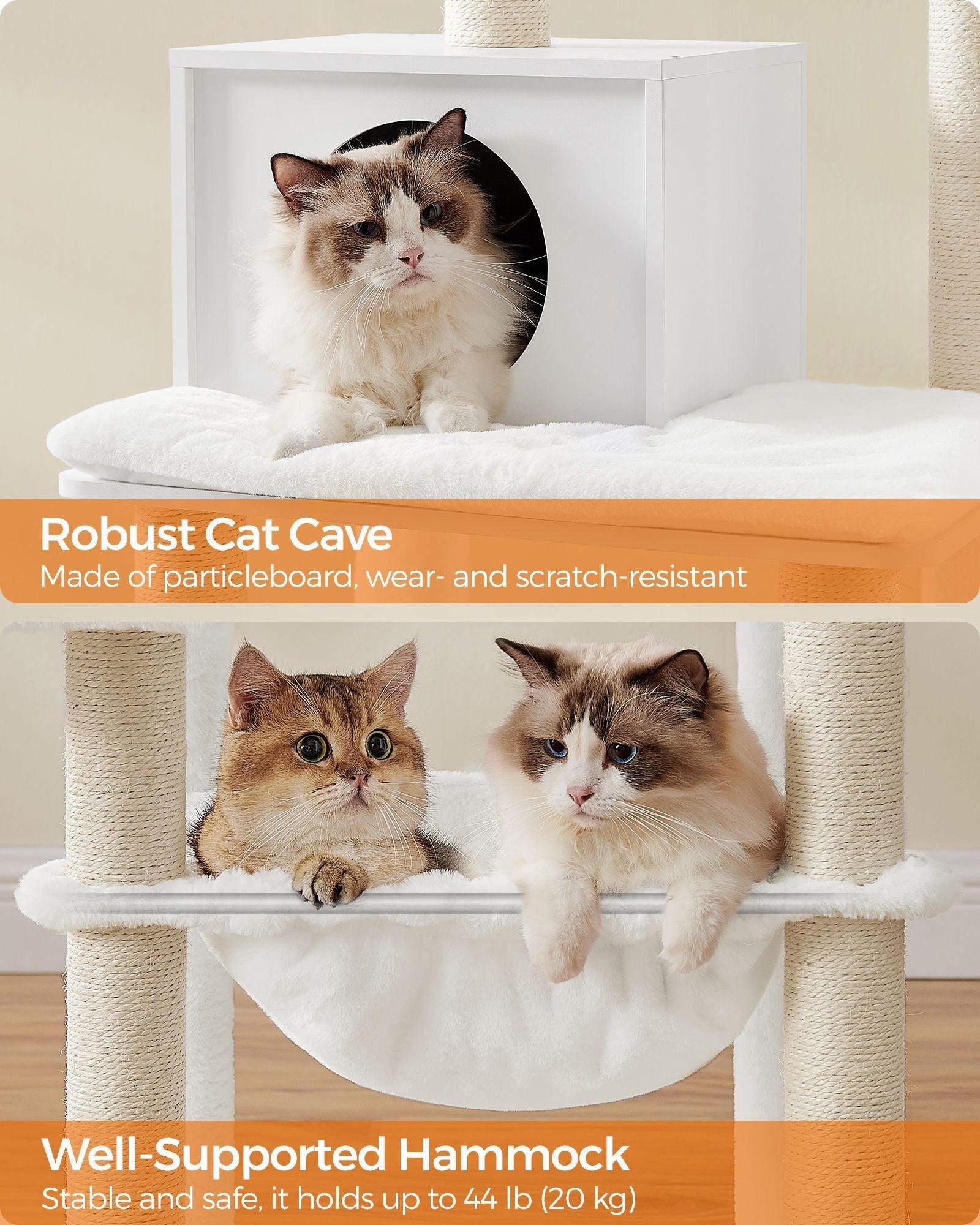 54.3" Tall Multi-Level Cat Tree with Scratching Posts FredCo