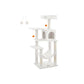 56.3-Inch Cat Tree Cream White FredCo