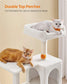 56.3-Inch Cat Tree Cream White FredCo