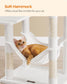56.3-Inch Cat Tree Cream White FredCo