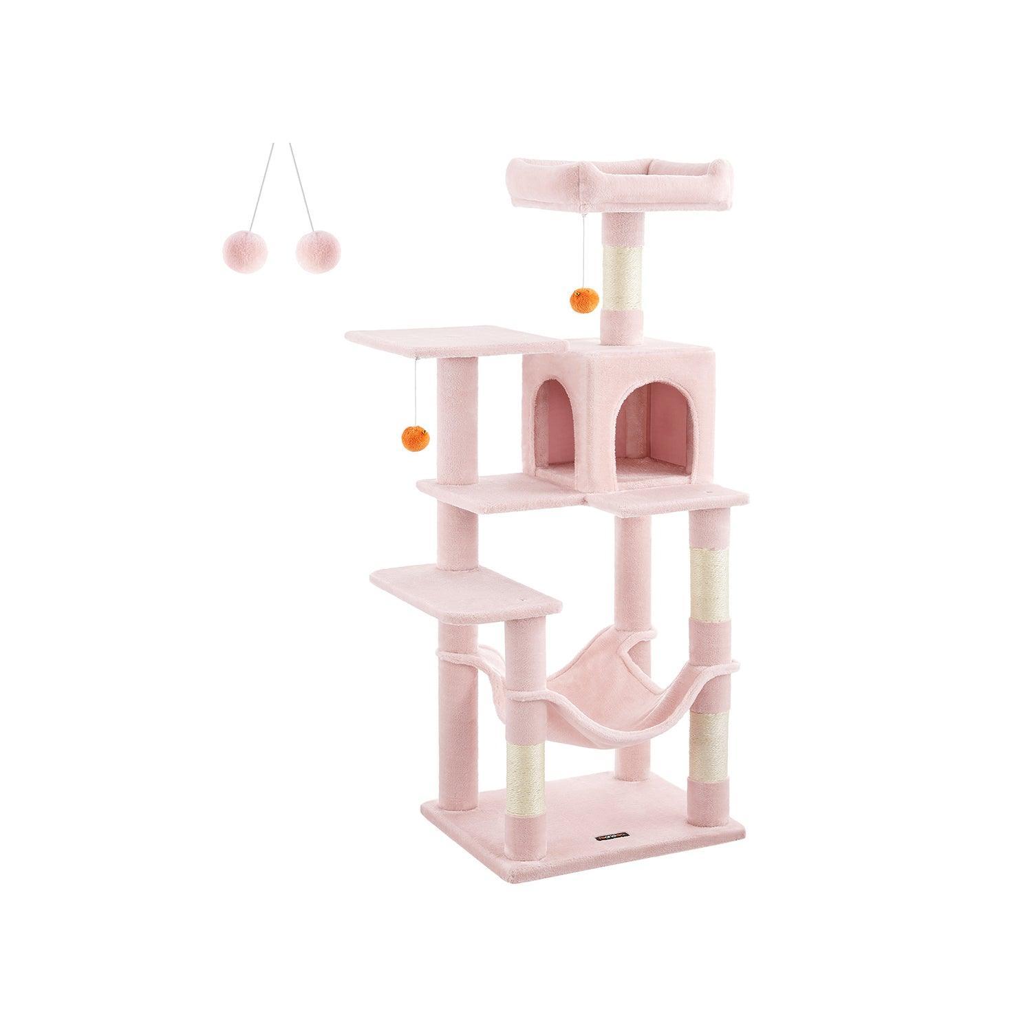 56.3-Inch Cat Tree Jelly Pink FredCo