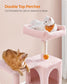 56.3-Inch Cat Tree Jelly Pink FredCo