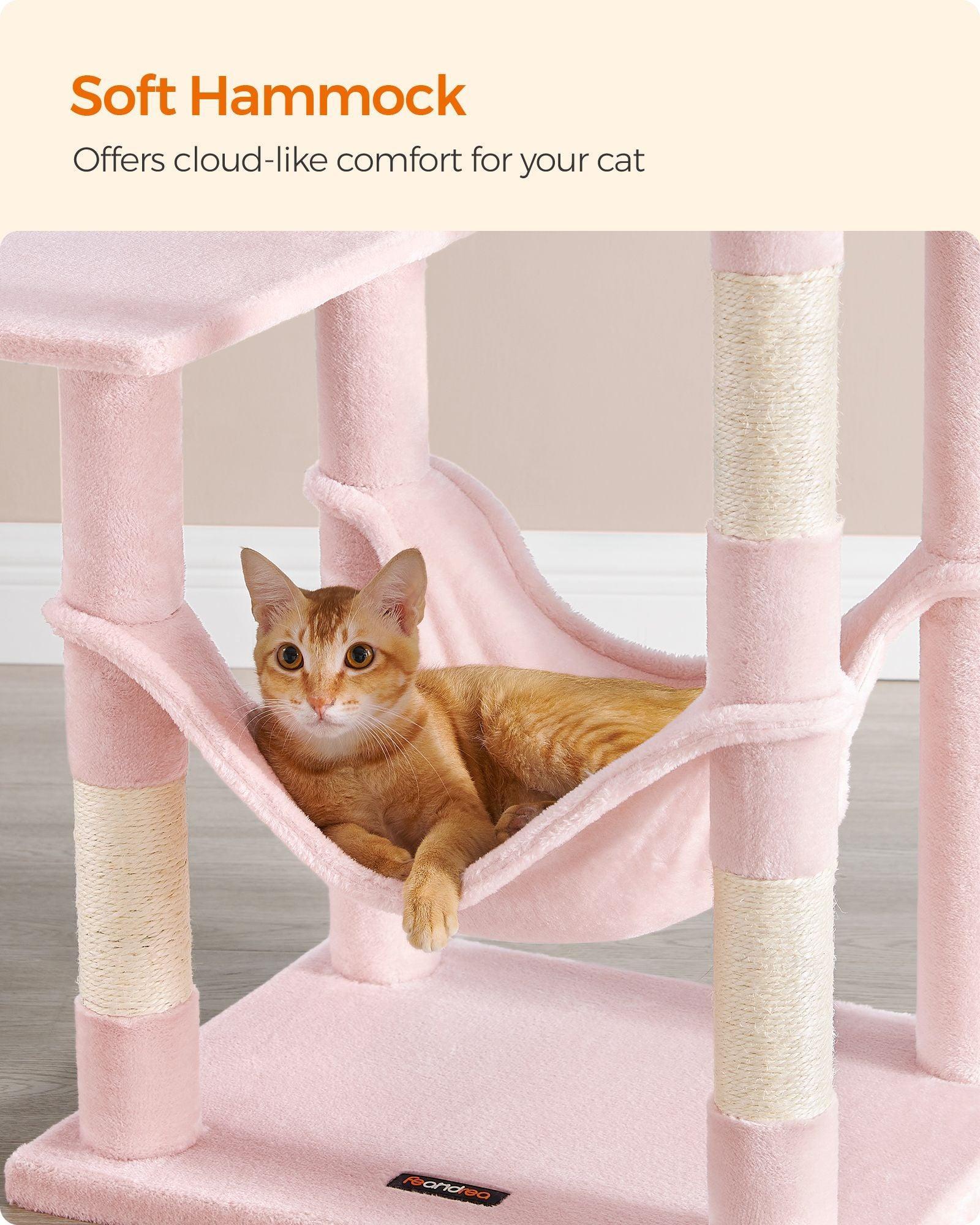 56.3-Inch Cat Tree Jelly Pink FredCo