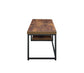 59" Bob Weathered Oak & Black Metal Finish TV Stand FredCo
