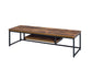 59" Bob Weathered Oak & Black Metal Finish TV Stand FredCo