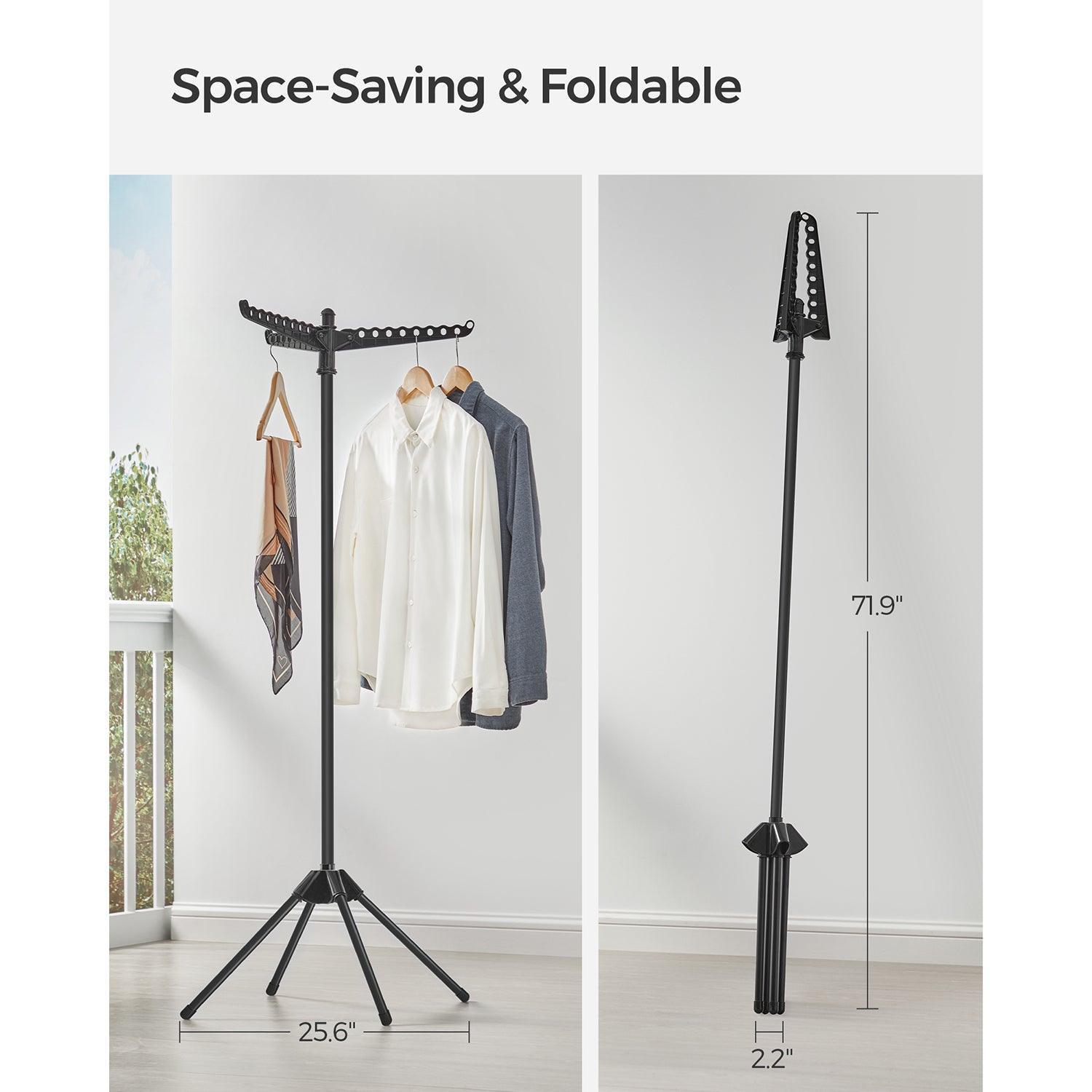 59-Inch Clothes Drying Rack Black FredCo
