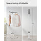 59-Inch Clothes Drying Rack Gray and White FredCo