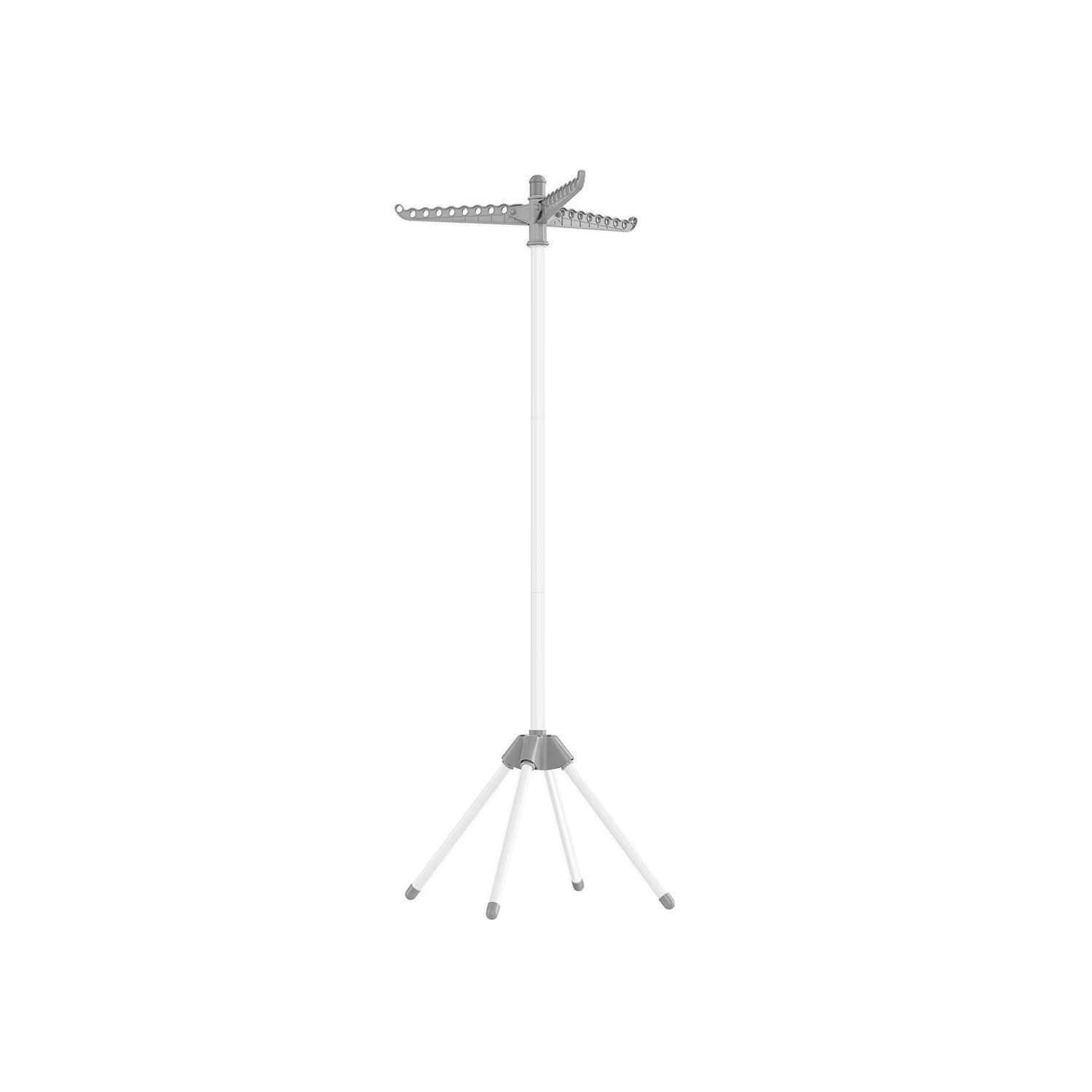 59-Inch Clothes Drying Rack Gray and White FredCo