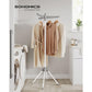 59-Inch Clothes Drying Rack Gray and White FredCo