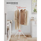 59-Inch Clothes Drying Rack Pink and White FredCo