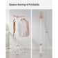 59-Inch Clothes Drying Rack Pink and White FredCo
