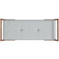 Modern Cora Mid Century Modern Gray Bench for Entryway, Living Room, Hallway,with Tufted Velvet Upholstery and Natural Walnut Wood Finish FredCo