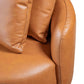 Dylan Modern Cognac Leather Sofa with Composite Leather and Eucalyptus Frame, 85'W FredCo