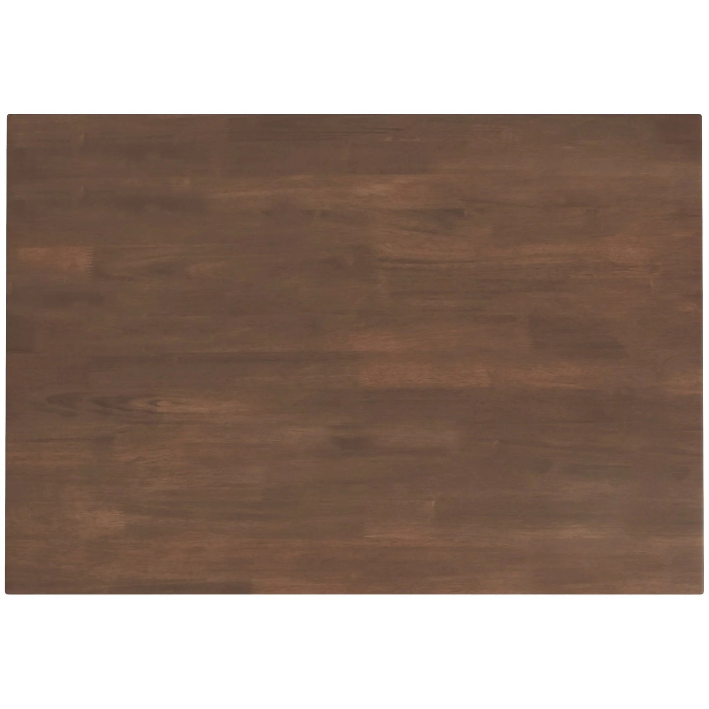 Mary Modern Style Solid Wood Rectangular Dining Kitchen Table Brown Finish Beveled Edges FredCo
