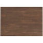 Mary Modern Style Solid Wood Rectangular Dining Kitchen Table Brown Finish Beveled Edges FredCo