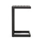 Aluminum and Rattan Chat Set, Outdoor Patio Set Includes Rattan Dining Chair Set of 2 and C-Shaped Side Table FredCo