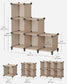 6 Cube DIY Storage Organizer with Feet Camel Brown FredCo