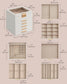 6-Layer Jewelry Box with Lid Cloud White and Gold Color FredCo