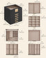 6-Layer Jewelry Box with Lid Graphite Black and Gold Color FredCo