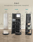 6 LEDs Lockable Mirror Jewelry Cabinet FredCo
