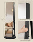 6 LEDs Lockable Mirror Jewelry Cabinet FredCo