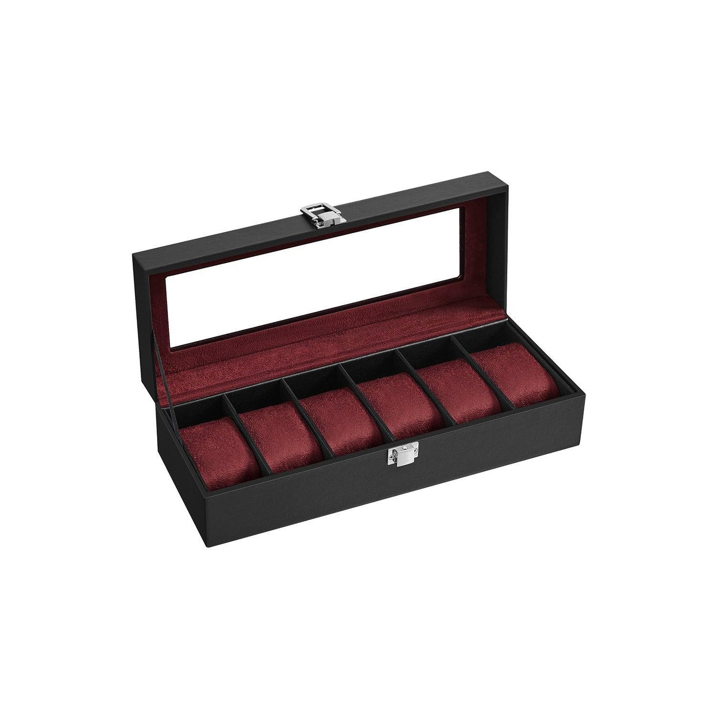 6-Slot Watch Case Black and Red FredCo