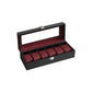 6-Slot Watch Case Black and Red FredCo