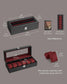 6-Slot Watch Case Black and Red FredCo