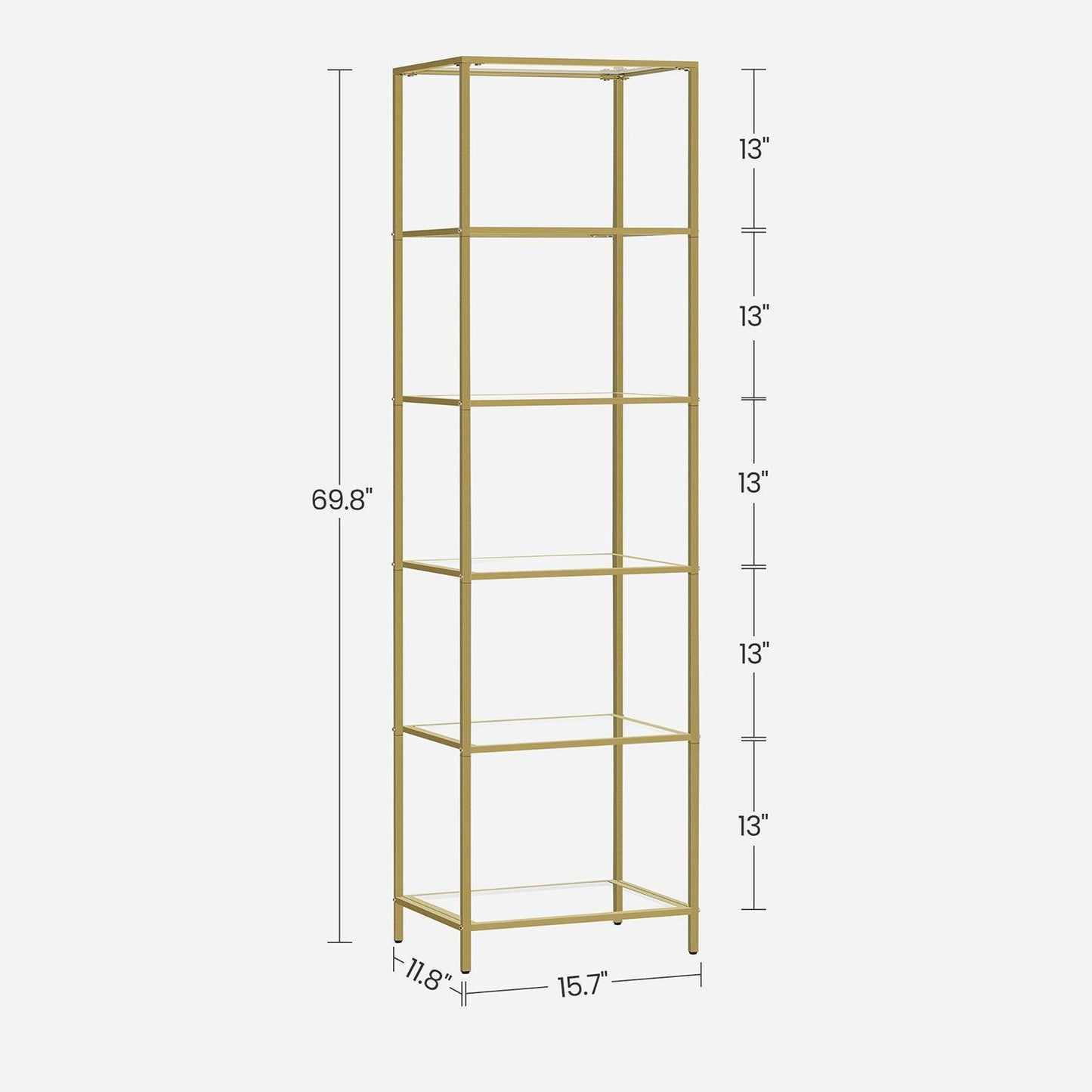 6-Tier Glass Shelf FredCo